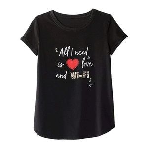 All I need is love and Wi-Fi tee